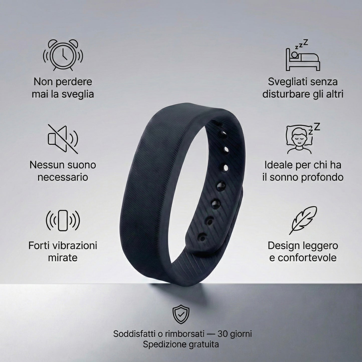 Wake Bracciale – Sveglia Silenziosa a Vibrazione