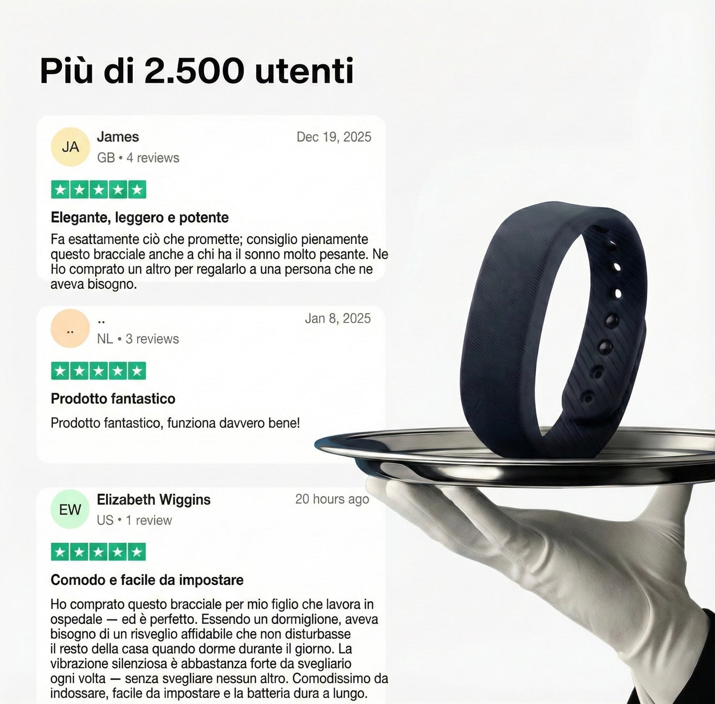 Wake Bracciale – Sveglia Silenziosa a Vibrazione